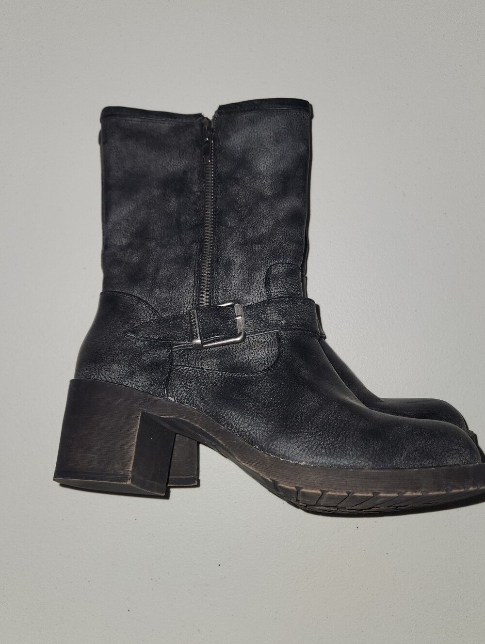 Rocket Dog Black Mid-Calf Faux Leather Boots - Classic Women's Style Size 8.5 - Picture 6 of 11